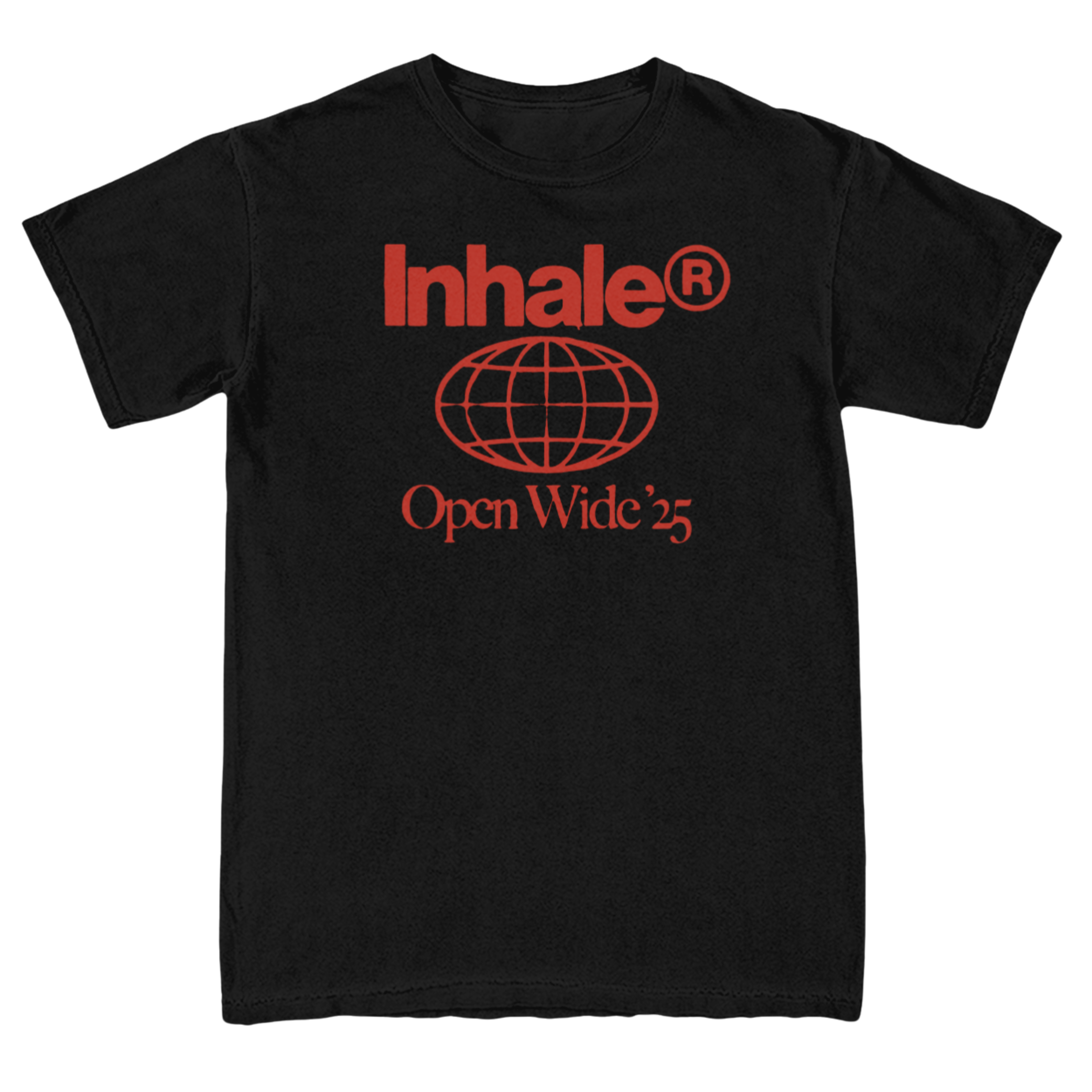 最新 INHROpenWideTourTeeBlackFront. ミュージシャン