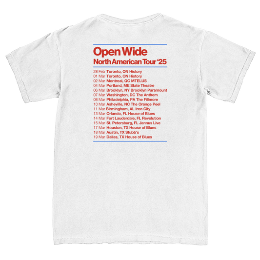 Open Wide '25 Tour Tee - White