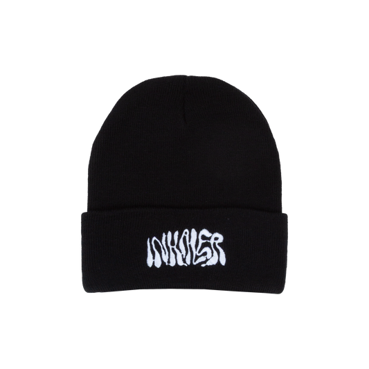 Black Chrome Logo Beanie