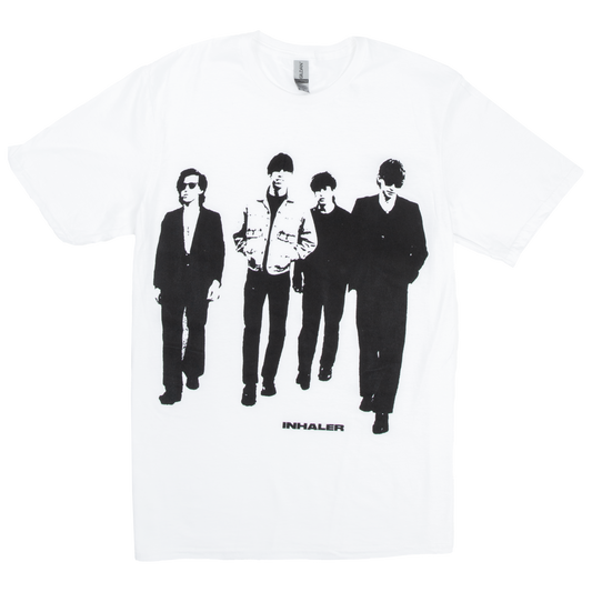 White Walking Photo Tee